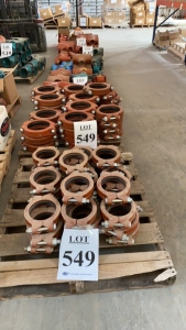 LOT SMITH COOPER FITTINGS, 2 INCH, 3 INCH, 6 INCH AND 8 INCH COUPLINGS, TEES, ELBOWS, CROSS, (7 PALLETS), - (LOCATION: - 3401 Garden City Hwy Midland, TX 79705)