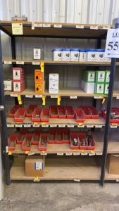 LOT ASST'D CONE PACKING, CLAMPS, NIPPLE, HOSE STRAINER, PIPE REPAIR CLAMP, HOSE CLAMP WITH METAL RACK, - (LOCATION: - 3401 Garden City Hwy Midland, TX 79705)