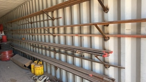 LOT ASST'D METAL PIPES AND RODS, PLASTIC HOSES, (CONTAINER NOT PART OF LOT ONLY MERCHANDISE), (LOCATION: - 3401 Garden City Hwy Midland, TX 79705)