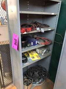 Steel Cabinet w/Asst'd Parts/Hoses/Welding Electrodes/Charging Cables *102 N Midway Rd Cordele, GA 31015*