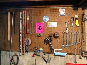 Entire Wall of Asst'd Tools/Levels/T-Square/Wrenches/Pliers *102 N Midway Rd Cordele, GA 31015*