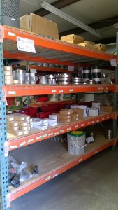 LOT OF MISC SS NIPPLES, FITTINGS, BUSHINGS, SWAGE NIPPLES, FLANGES, WELD REDUCERS, PERF STACK COVER, GAUGES, WIRE.
APPROXIMATELY 1300 PIECES ON 4 SHELVES.
LOCATED IN CARLSBAD NM.