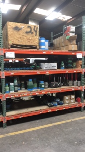 LOT OF MISC HAMMER UNIONS, SWAGE, NIPPLES, 6000# BALL VALVES, GRV FLANGE ADAPTORS, RETRACTABLE COUPLON HOLDERS, M15 SPIDER MONKEY CERAMIC CHEMICAL PUMPS, THD ELBOWS.
APPROXIMATELY 385 PIECES.
ALL ON 1 SECTION OF PALLET RACK.
PALLET RACK NOT INCLUDED.
LOCA