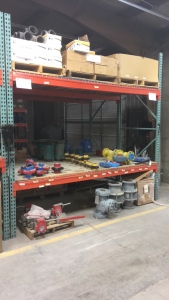 LOT OF MISC XH SMLS NIPPLES, 2000# FS THD TEES, 2000# FS THD ELBOWS, HAMMER UNIONS, BUTTERFLY VALVE, FLANGED SWING CHECK VALVES, FLAME ARRESTERS, LUG STYLE BUTTERFLY VALVES. ALL AS SHOWN.
APPROXIMATELYMATELY 370 PIECES. 
ALL ON 1 SECTION OF PALLET RACK. P
