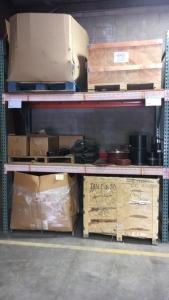 LOT OF MISC CUSHION TEES, LARGE U-BOLTS, POLY FITTINGS, FLANGES, SWAGES, THD TEES. APPROXIMATELY 360 PIECES.
ALL AS SHOWN, ALL ON 1 SECTION OF PALLET RACK.
PALLET RACK NOT INCLUDED.
LOCATED IN CARLSBAD NM.