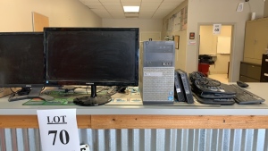 LOT OF ASSTD COMPUTERS, MONITORS & KEYBOARDS: (1) DELL MONITOR, (1) SAMSUNG MONITOR, (1) AOC 931SWL LCD MONITOR, (1) DELL OPTIPLEX 990, (1) DELL OPTIPLEX 5060, (1) DELL OPTIPLEX 3070 (LOCATION: Jourdanton, TX)