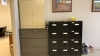 LOT OF ASSTD OFFICE FURNITURE: (3) WOOD DESKS WITH (2) OFFICE CHAIRS, (1) ROUND CONFERENCE TABLE WITH (4) ASSSTD CHAIRS, (1) TABLE, (3) SHELVES, (7)ASSTD FILING CABINETS (LOCATION: Jourdanton, TX) - 9