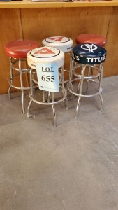 LOT OF 5 ASST'D SHOP STOOLS ( LOCATED IN ODESSA TX )