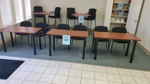 OT OF 3, 48in x 24in TABLES PLUS 6 CHAIRS (LOCATED IN ODESSA TX )