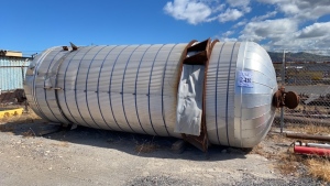 METAL TANK, APPROX. 20 FT HEIGHT, 6 1/2" INCH WIDE, (LOCATION: 91-325 Komohana St, Kapolei, HI 96707), (EAST SIDE), (ENGINEERING YARD)