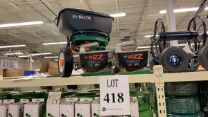 SCOTTS ELITE SPREADER AND (2) SCOTT WIZZ HANDHELD SPREADER (ROW 19)