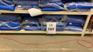 LOT OF ASST'D RAM BLUE TARPS (11) 20 FT X 50 FT (ROW 16)