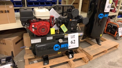 MEGA COMPRESSOR 30 GALLON AIR COMPRESSOR MODEL: MP-13030G W/ HONDA GX 390 ENGINE (ROW 24)