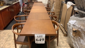 (10) WOOD TABLES WITH METAL FRAME 29.5" IN W/ (20) CHAIR (RESTURANT)