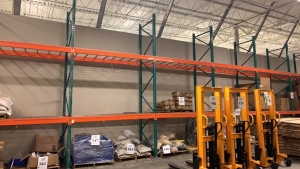 (15) 15FT SECTION OF PALLET RACKING W/ (60) BEAMS (WAREHOUSE) (DELAY PICK UP BUYER WILL BE NOTIFY)