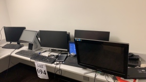 (3) MONITOR, (1) LENOVO COMPUTER, (1) LENOVO ALL IN 1 COMPUTER AND (1) THINKPAD LAPTOP (LOCKED NO PASSWORD)