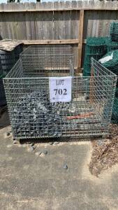 LOT OF ASSTD ROCKS WITH (2) WIRE CAGES