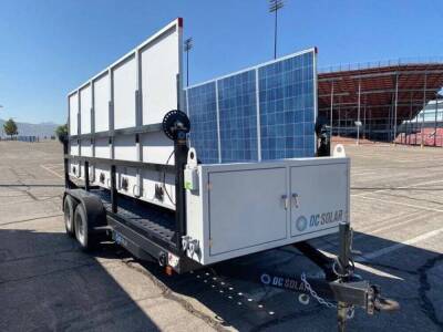 2014 SCT20 Hybrid Mobile Solar Generator (No Light Tower), 10 solar panels, 2 SMA inverters, Kubota GL11000 Generator (Generator Hours: 201), 2014 Carson Trailer, VIN #: 4HXSC1729FC175867