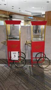 (2) POPCORN ELECTRIC NOSTALGIA MACHINES (NEED REPAIR) (LOCATION LOBBY)