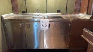 91" X 28" STAINLESS STEEL SINK WITH BEVERAGE DISPENSER READY (LOCATION PUB)