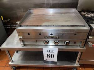 VULCAN 36" X 24" GRIDDLE WITH STAINLESS STEEL PEDESTAL (LOCATION STONE'S THROW)