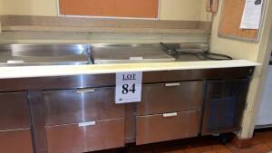 STAINLESS STEEL REFRIGERATED PREP STATION 103" X 32" (LOCATION STONE'S THROW)