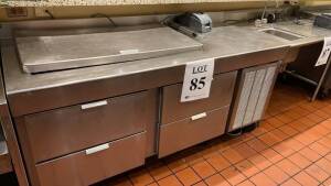 STAINLESS STEEL REFRIGERATED PREP STATION 75" X 31" (LOCATION STONE'S THROW)