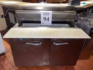 TRAULSEN SANDWICH/SALAD PREP TABLE WITH REFRIGERATED BASE MODEL UPT4812-LR (LOCATION STONE'S THROW)