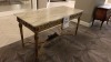 VINTAGE CARVED MARBLE TOPPED TABLE 30 INCH D X 65 1/2 INCH W X 34 INCH H, (LOCATION: WARDMAN TOWER) - 2