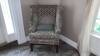 VINTAGE MARK DAVID COFFEE TABLE WITH (4) SIDE CHAIRS & BENCH (BROKEN IN CORNER), (LOCATION: WARDMAN TOWER) - 4