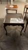 VINTAGE SQUARE END TABLE, (LOCATION: WARDMAN TOWER)