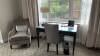 SUITE 1360 ASSTD VINTAGE FURNITURE: DINING ROOM TABLE WITH (8) CHAIRS, WOOD HUTCH, SIDE CHAIRS, SOFA, TABLE TOP COMMODE, MIRRORS, (2) SAMSUNG 50 INCH TELEVISIONS, BED FRAME WITH NIGHT STAND, SMALL WOOD DESK, IRON, MINI FRIDGE ( NO FIXTURES: LIGHT FIXTURES - 9