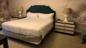 ROOM 1345 FURNITURE: KING SIZE BED FRAME, CHAIR, KEURIG COFFEE MAKER, LAMPS, NIGHT STAND, SAMSUNG TELEVISION, DESK WITH CHAIR, MINI FRIDGE & IRON ( NO FIXTURES: LIGHT FIXTURES, TOILET, SINK, TUB, ETC NOT INCLUDED), (LOCATION: WARDMAN TOWER)