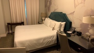 ROOM 2303 FURNITURE: KING SIZE BED FRAME, KEURIG COFFEE MAKER, MINI FRIDGE, LAMPS, SAMSUNG TELEVISION, DESK WITH CHAIR, NIGHT STAND & IRON ( NO FIXTURES: LIGHT FIXTURES, TOILET, SINK, TUB, ETC NOT INCLUDED), (LOCATION: WARDMAN TOWER)