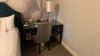 ROOM 2325 FURNITURE: KING SIZE BED FRAME, CHAIR, KEURIG COFFEE MAKER, MINI FRIDGE, LAMPS, SAMSUNG TELEVISION, NIGHT STAND, DESK WITH CHAIR & IRON ( NO FIXTURES: LIGHT FIXTURES, TOILET, SINK, TUB, ETC NOT INCLUDED), (LOCATION: WARDMAN TOWER) - 2