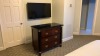 ROOM 2328 FURNITURE: KING SIZE BED FRAME, KEURIG COFFEE MAKER, MARBLE TOP TABLE, COMMODE, MINI FRIDGE, LAMPS, NIGHT STAND, (2) SAMSUNG TELEVISION, DESK WITH CHAIR, SOFA, COFFEE TABLE WITH CHAIRS & IRON ( NO FIXTURES: LIGHT FIXTURES, TOILET, SINK, TUB, ETC - 10