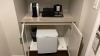 ROOM 2341 FURNITURE: KING SIZE BED FRAME, CHAIR, KEURIG COFFEE MAKER, MINI FRIDGE, LAMPS, (2) SAMSUNG TELEVISION, NIGHT STAND, DESK WITH CHAIR, SOFA, MARBLE TOP TABLE, COFFEE TABLE WITH CHAIRS & IRON ( NO FIXTURES: LIGHT FIXTURES, TOILET, SINK, TUB, ETC N - 8