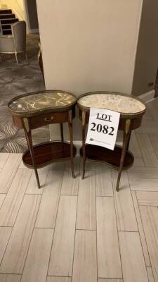 LOT OF (2) VINTAGE SMALL TABLE STANDS (LOCATION: WARDMAN TOWER)