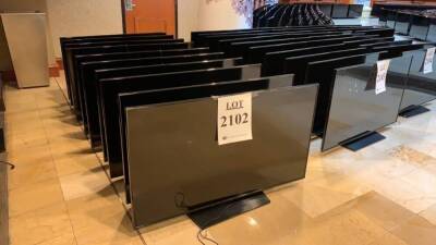 LOT OF (10) 55 INCH SAMSUNG TELEVISIONS (NO REMOTES OR POWER CABLES) (LOCATION: MAIN LOBBY)