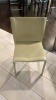 LOT (5) ENRICO PELLIZONI LEATHER CHAIRS WITH SQUARE WOOD TABLE WITH CHROME BASE 42 INCHES X 42 INCHES (LOCATION: 10TH FLOOR CONCIERGE LOUNGE) - 2