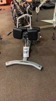 LIFE FITNESS BACK EXTENSION MODEL: SBE-H102-102 (LOCATION: FITNESS CENTER)