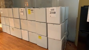 LOT OF (48) ASSTD WHITE MINI FRIDGES (LOCATION: MAIN LOBBY NEXT TO HARRYS PUB)