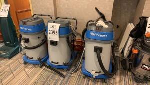 LOT OF (3) THE STORM BY MERCURY WET AND DRY VACUUM CLEANER MODEL: BF510A, 120V, CAPACITY 70L (LOCATION: MAIN LOBBY BY WOODLEY PARK GIFT SHOP)