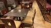 LOT OF (6) SQUARE TABLE WITH GRANITE TOP AND METAL BASE 36 INCH X 36 INCH (SOME MISSING PARTS/ CRACKED) WITH (4) CHAIRS EACH (LOCATION: HARRYS PUB) - 3