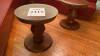 THREE SECTION U SHAPED BOOTH WITH (3) ROUND WOOD COFFEE TABLES 24 INCH (LOCATION: STONES THROW RESTAURANT) - 2