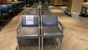 LOT OF (20) SIDE CHAIRS WITH WOOD FRAME (LOCATION: LOBBY LOUNGE)
