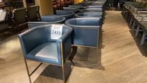 LOT OF (17) SIDE CHAIR WITH METAL FRAME (LOCATION: LOBBY LOUNGE)