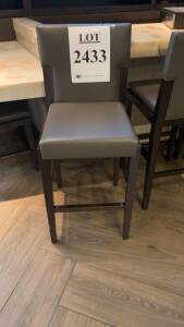 LOT OF (16) BAR STOOLS WITH WOOD FRAME (LOCATION: LOBBY LOUNGE)