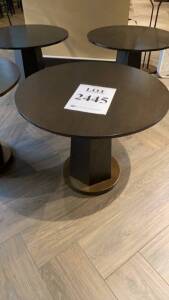 LOT (4) 34"INCHES ROUND WOOD TABLES (LOCATION: LOBBY LOUNGE)