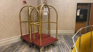LOT (3) FORBES INDUSTRIES LUGGAGE CARTS (LOCATION: MAIN LOBBY)